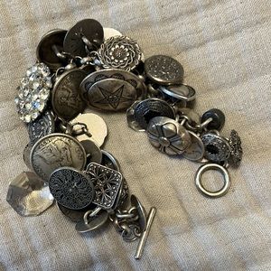 2 of a kind vintage button bracelet